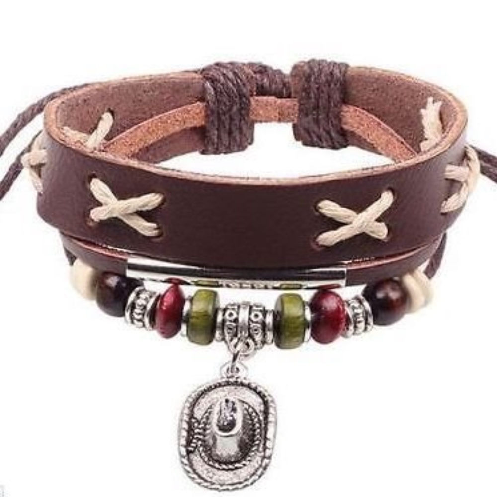 NEW Western Leather Hat Bracelet 202